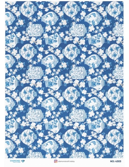 4303 Diamond Pirinç Dekopaj Kağıdı 30x42cm