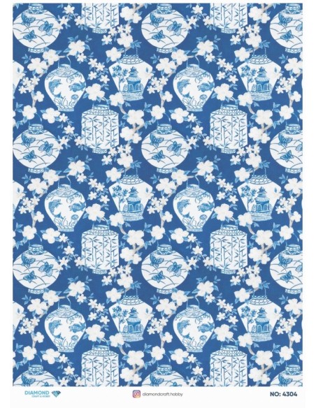 4304 Diamond Pirinç Dekopaj Kağıdı 30x42cm