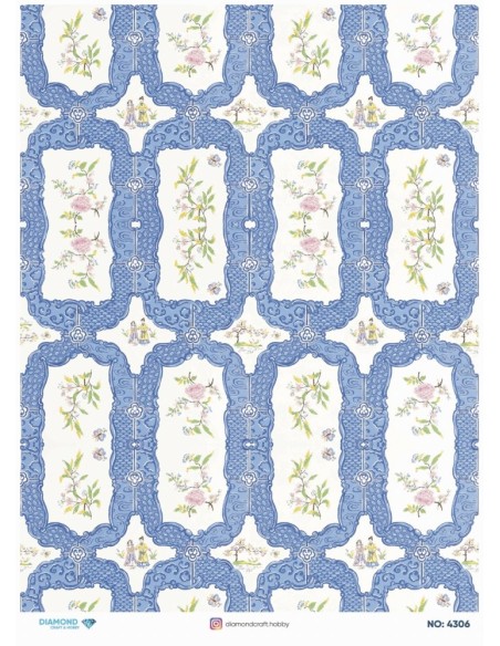 4306 Diamond Pirinç Dekopaj Kağıdı 30x42cm
