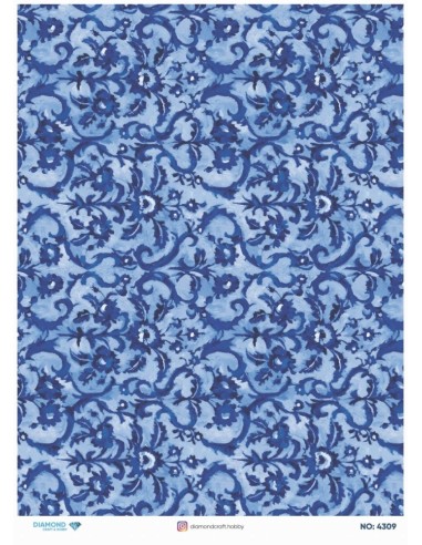 4309 Diamond Pirinç Dekopaj Kağıdı 30x42cm