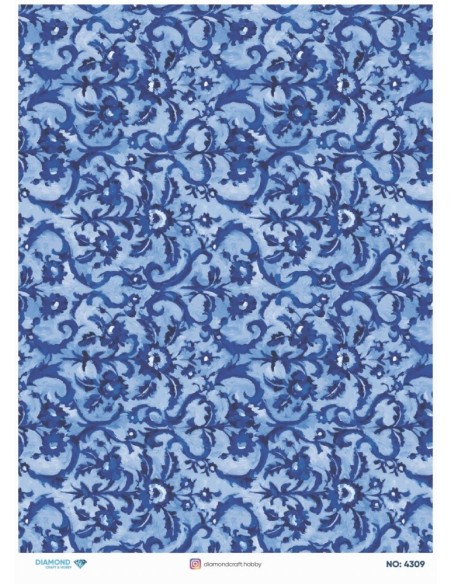 4309 Diamond Pirinç Dekopaj Kağıdı 30x42cm