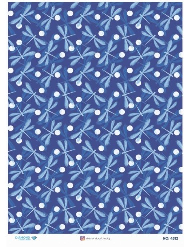 4312 Diamond Pirinç Dekopaj Kağıdı 30x42cm
