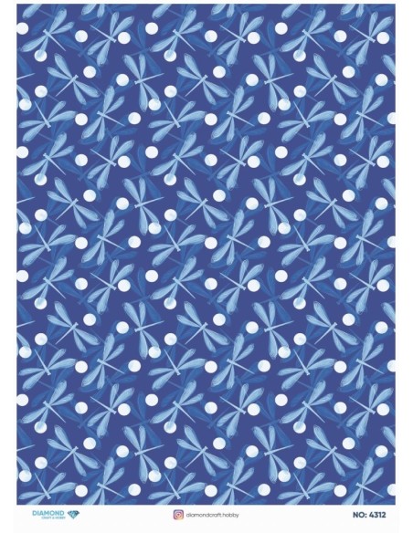 4312 Diamond Pirinç Dekopaj Kağıdı 30x42cm