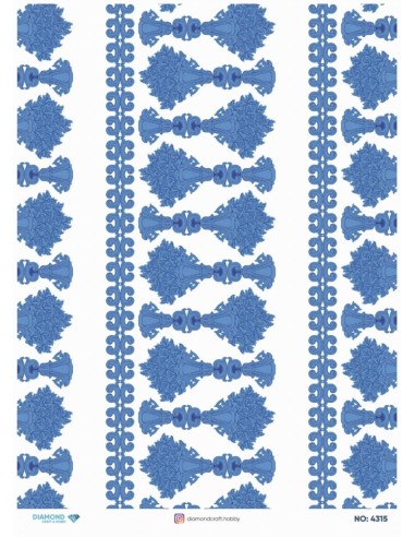 4315 Diamond Pirinç Dekopaj Kağıdı 30x42cm