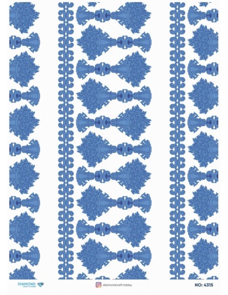 4315 Diamond Pirinç Dekopaj Kağıdı 30x42cm