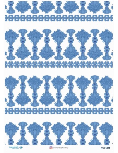 4316 Diamond Pirinç Dekopaj Kağıdı 30x42cm