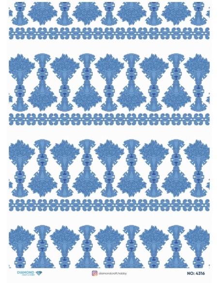 4316 Diamond Pirinç Dekopaj Kağıdı 30x42cm