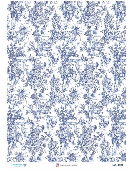 4337 Diamond Pirinç Dekopaj Kağıdı 30x42cm