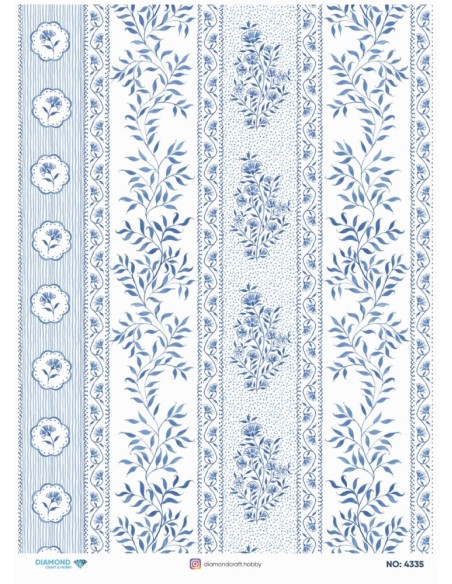 4335 Diamond Pirinç Dekopaj Kağıdı 30x42cm
