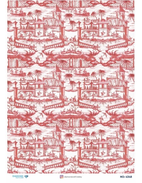 4348 Diamond Pirinç Dekopaj Kağıdı 30x42cm
