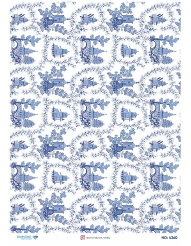 4360 Diamond Pirinç Dekopaj Kağıdı 30x42cm