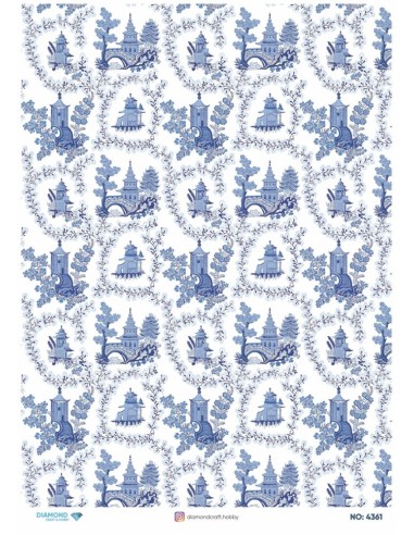 4361 Diamond Pirinç Dekopaj Kağıdı 30x42cm