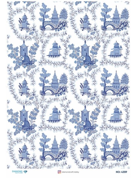 4359 Diamond Pirinç Dekopaj Kağıdı 30x42cm