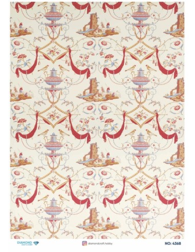 4368 Diamond Pirinç Dekopaj Kağıdı 30x42cm