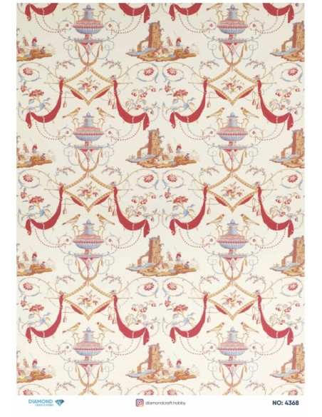4368 Diamond Pirinç Dekopaj Kağıdı 30x42cm