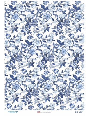 4367 Diamond Pirinç Dekopaj Kağıdı 30x42cm
