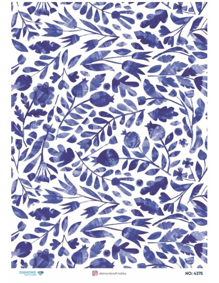4375 Diamond Pirinç Dekopaj Kağıdı 30x42cm