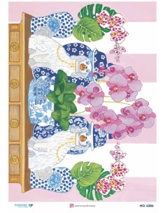 4386 Diamond Pirinç Dekopaj Kağıdı 30x42cm