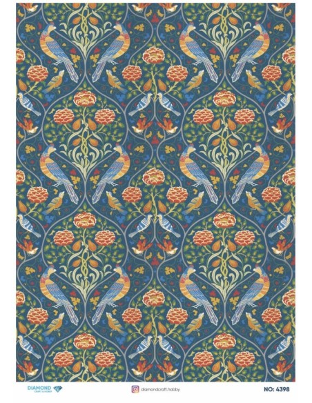 4398 Diamond Pirinç Dekopaj Kağıdı 30x42cm