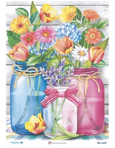 4419 Diamond Pirinç Dekopaj Kağıdı 30x42cm