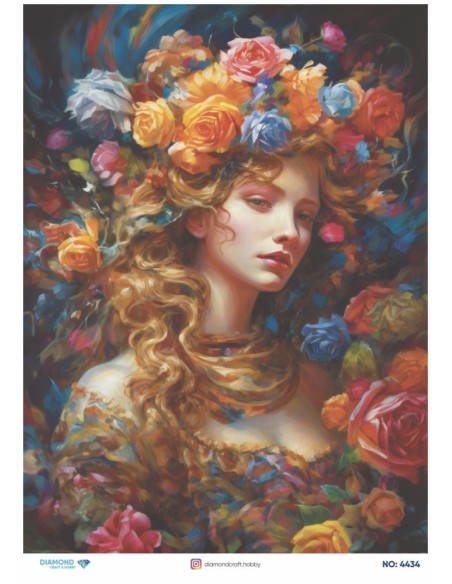 4434 Diamond Pirinç Dekopaj Kağıdı 30x42cm
