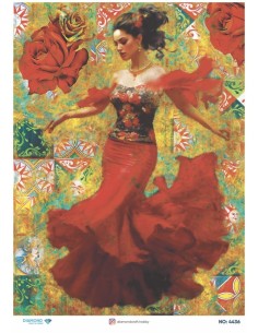 4436 Diamond Pirinç Dekopaj Kağıdı 30x42cm
