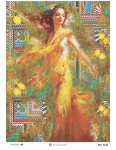 4435 Diamond Pirinç Dekopaj Kağıdı 30x42cm