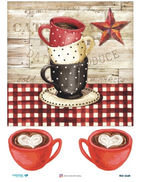 4461 Diamond Pirinç Dekopaj Kağıdı 30x42cm