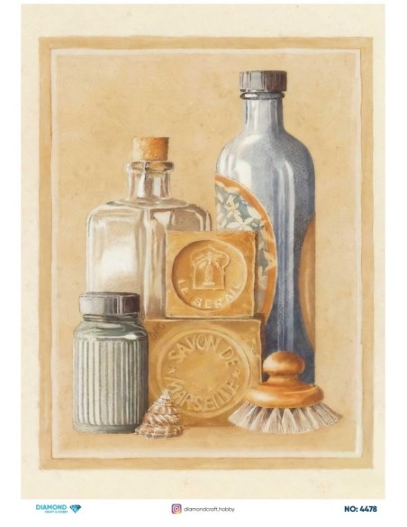 4478 Diamond Pirinç Dekopaj Kağıdı 30x42cm