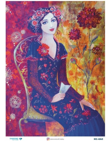 4543 Diamond Pirinç Dekopaj Kağıdı 30x42cm