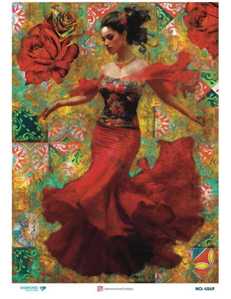 4549 Diamond Pirinç Dekopaj Kağıdı 30x42cm