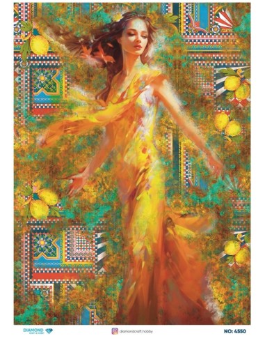 4550 Diamond Pirinç Dekopaj Kağıdı 30x42cm