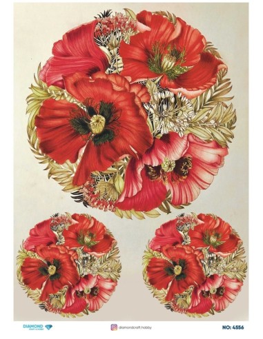 4556 Diamond Pirinç Dekopaj Kağıdı 30x42cm