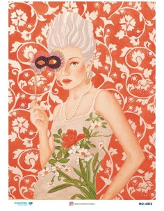 4572 Diamond Pirinç Dekopaj Kağıdı 30x42cm