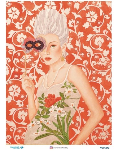 4572 Diamond Pirinç Dekopaj Kağıdı 30x42cm