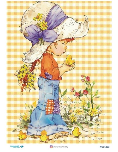 4623 Diamond Pirinç Dekopaj Kağıdı 30x42cm