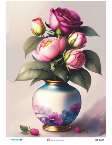 4637 Diamond Pirinç Dekopaj Kağıdı 30x42cm