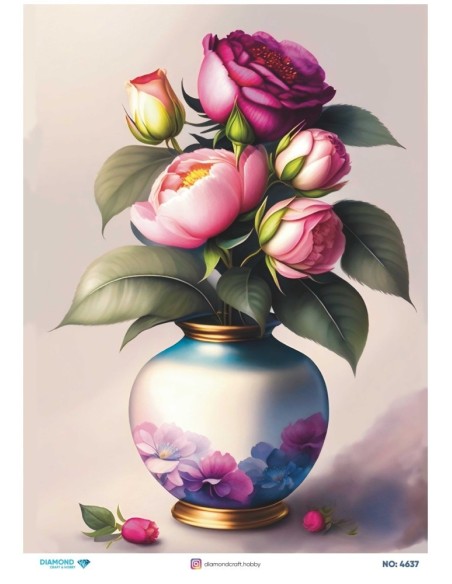 4637 Diamond Pirinç Dekopaj Kağıdı 30x42cm