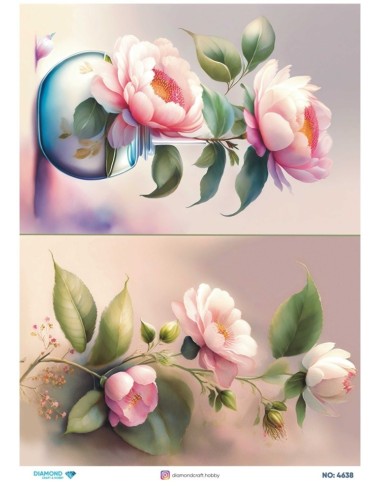 4638 Diamond Pirinç Dekopaj Kağıdı 30x42cm