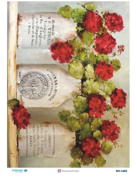 4652 Diamond Pirinç Dekopaj Kağıdı 30x42cm