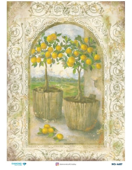 4657 Diamond Pirinç Dekopaj Kağıdı 30x42cm