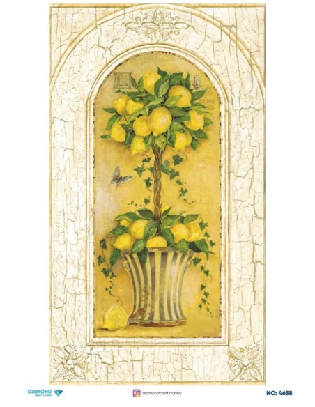 4658 Diamond Pirinç Dekopaj Kağıdı 30x42cm