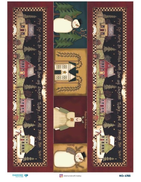 4785 Diamond Pirinç Dekopaj Kağıdı 30x42cm