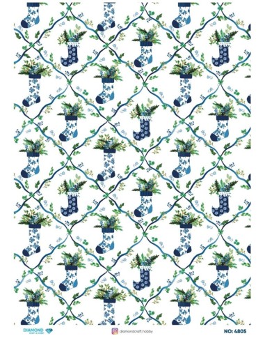 4805 Diamond Pirinç Dekopaj Kağıdı 30x42cm