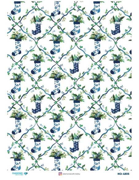 4805 Diamond Pirinç Dekopaj Kağıdı 30x42cm