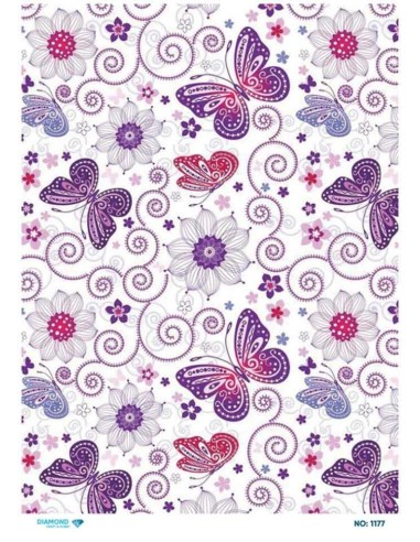 1164 Diamond Pirinç Dekopaj Kağıdı 30x42cm