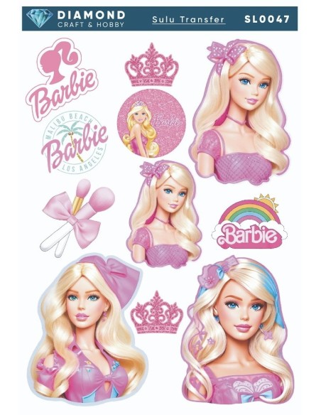 Diamond Sulu Transfer Kağıdı SL0047 25x35cm - Barbie Figür