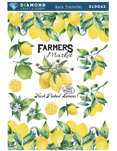 Diamond Sulu Transfer Kağıdı SL0062 25x35cm - Limon