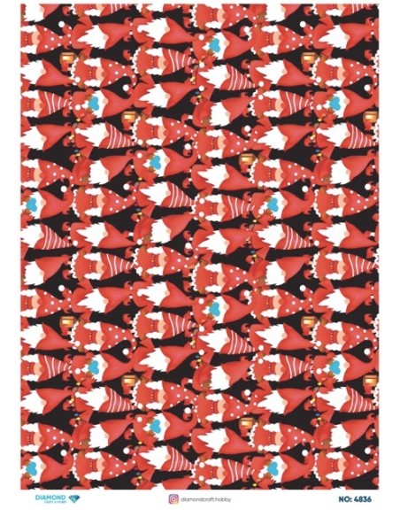 4836 Diamond Pirinç Dekopaj Kağıdı 30x42cm