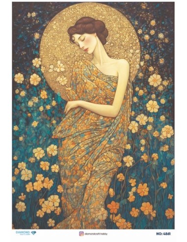 4861 Diamond Pirinç Dekopaj Kağıdı 30x42cm